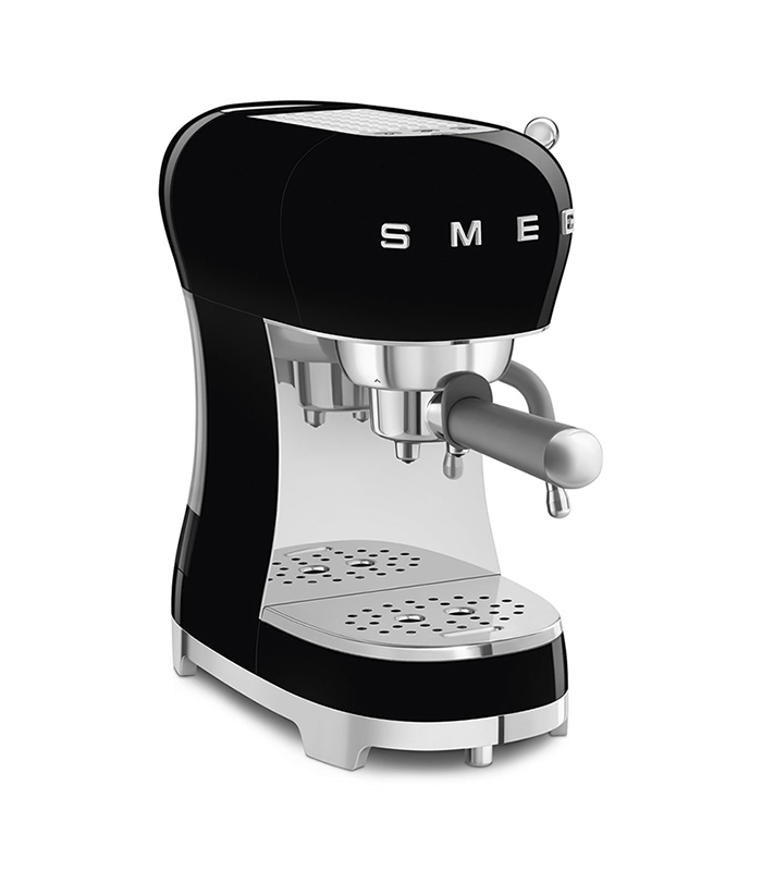 Smeg Macchina da Caffè Espresso manuale 50’s Style, nero lucido – ECF02BLEU