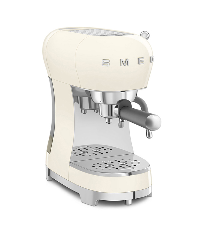 Smeg Macchina da Caffè Espresso manuale 50’s Style, panna lucido – ECF02CREU