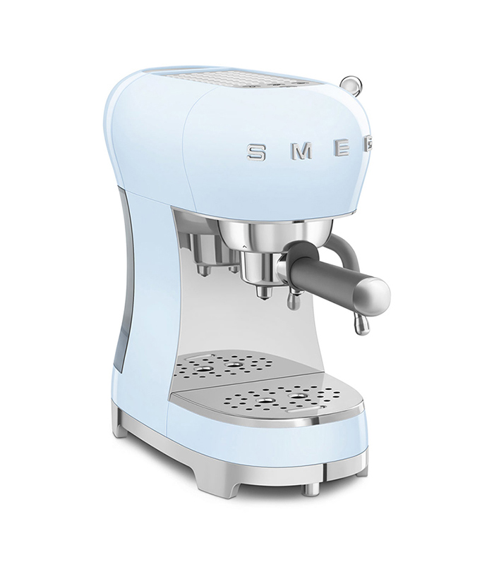 Smeg Macchina da Caffè Espresso manuale 50’s Style, azzurro lucido – ECF02PBEU