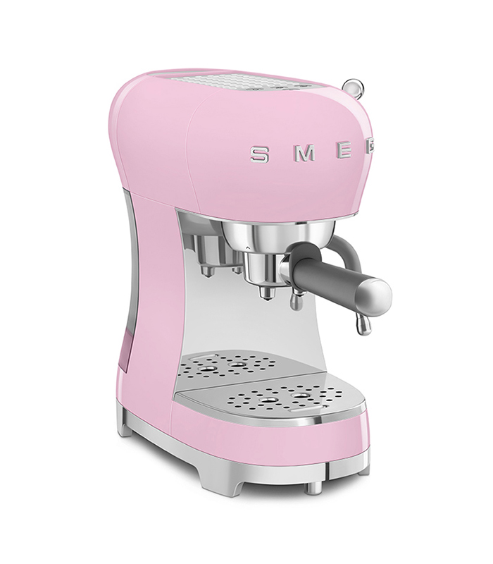 Smeg Macchina da Caffè Espresso manuale 50’s Style, rosa lucido – ECF02PKEU