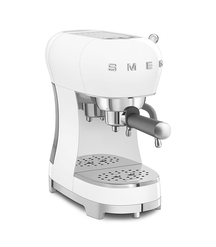 Smeg Macchina da Caffè Espresso manuale 50’s Style, bianco lucido – ECF02WHEU